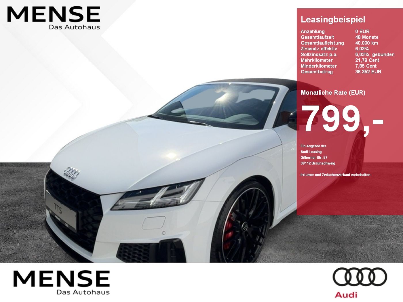 Audi TTS Roadster TFSI S tronic PDC VirtualCP
