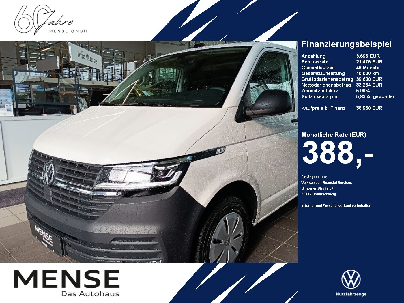 Volkswagen Transporter T6.1 Kasten 2.0 TDI 81 kW AHK RFK