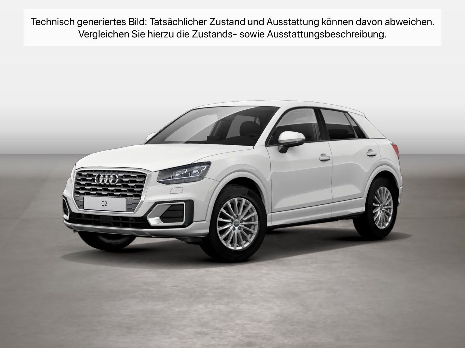 Fahrzeug autohaus mense Fahrzeugabbildung Audi Q2 ACC Kamera KlimaA PDC AUT LM - mit KI generiert/bearbeitet