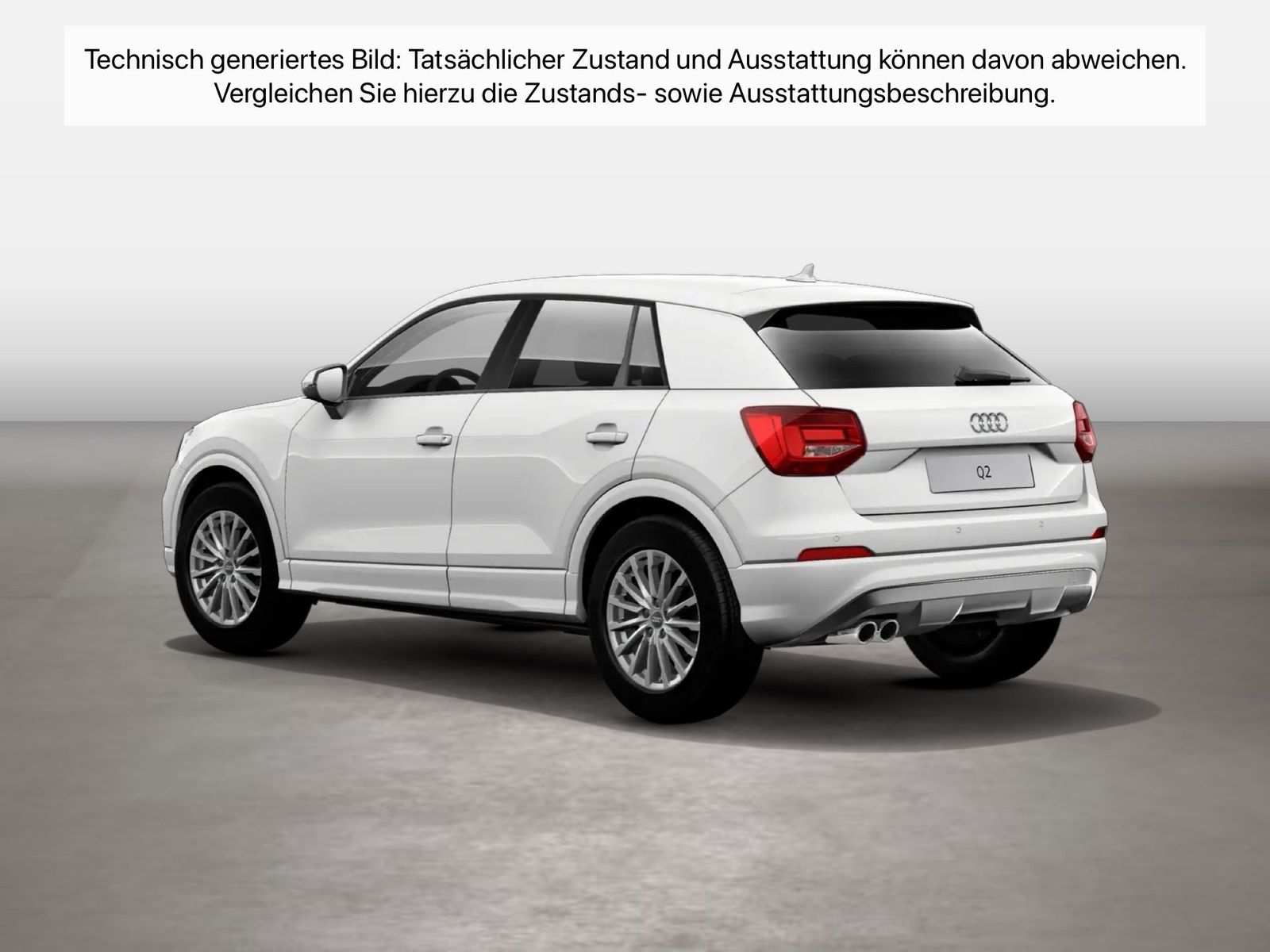 Fahrzeug autohaus mense Fahrzeugabbildung Audi Q2 ACC Kamera KlimaA PDC AUT LM - mit KI generiert/bearbeitet