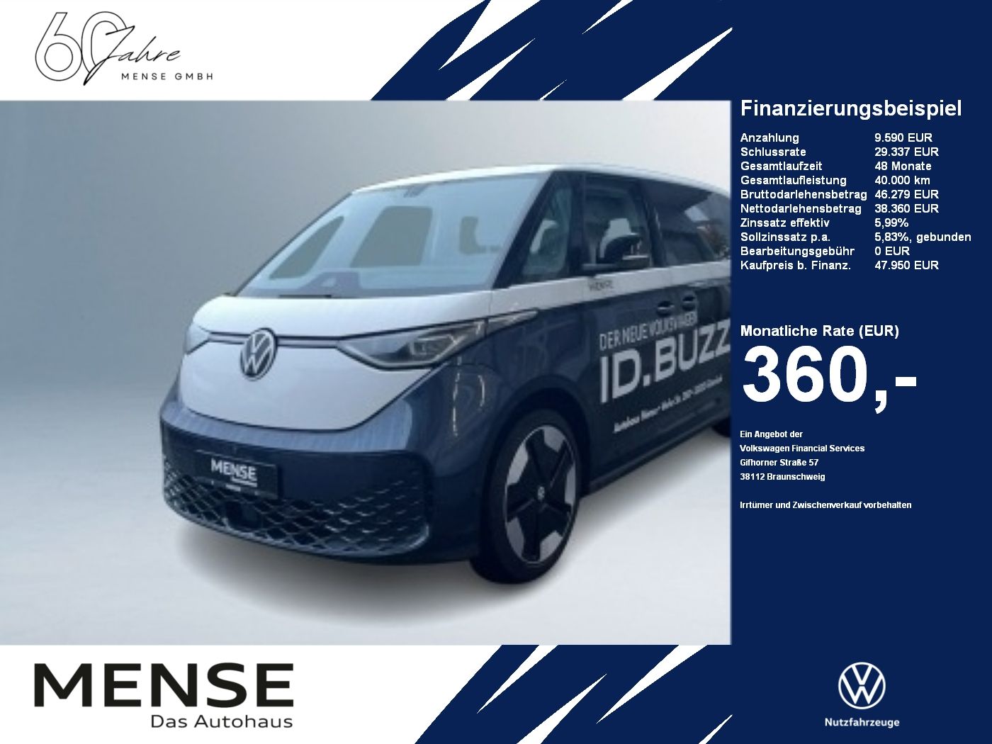 Volkswagen ID.Buzz Pro Motor: 77 kWh Getriebe: 1-Gang-Autom
