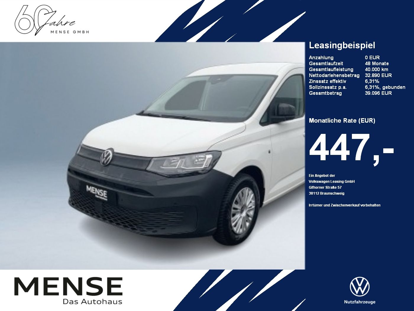 Volkswagen Caddy Cargo Maxi Motor: 2.0 l TDI EU6 SCR 90 kW