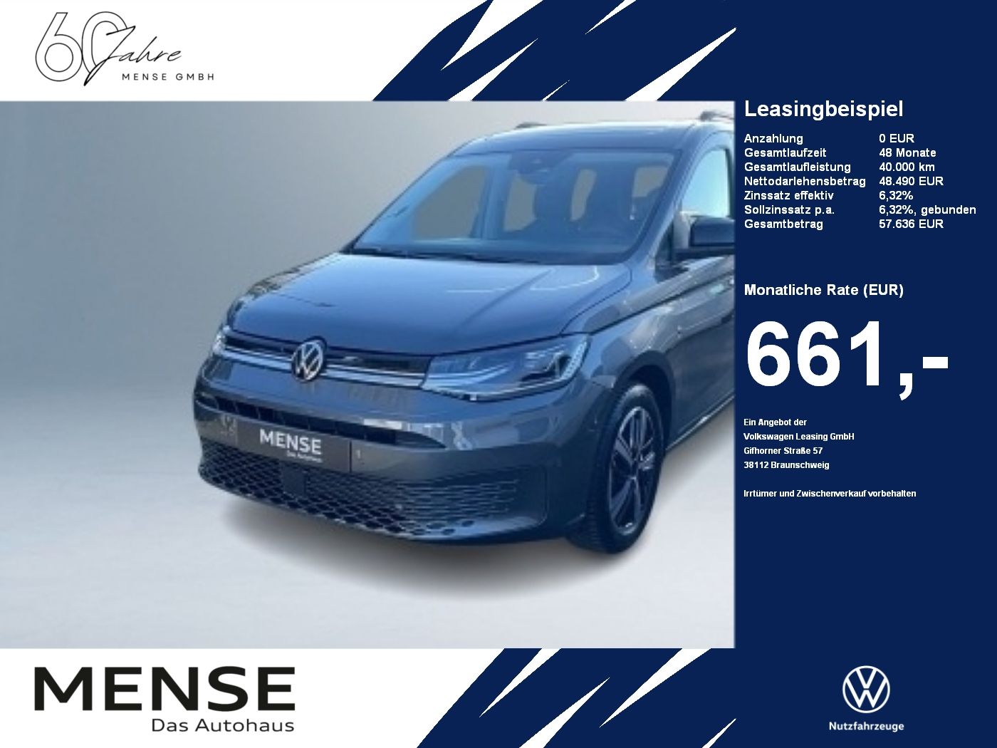 Volkswagen Caddy Life Dark Label 5-Sitzer 2.0 l TDI EU6 90