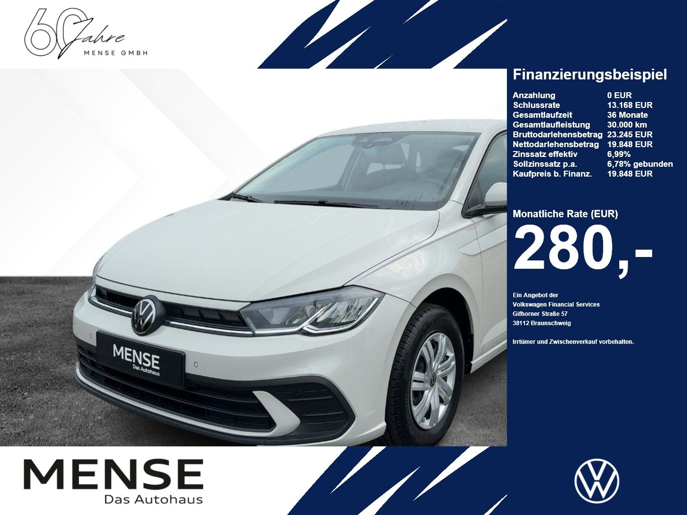 Fahrzeugabbildung Volkswagen Polo Trend 1.0 l 5-Gang LED, Sitzheiz., Sitzpake - mit KI generiert/bearbeitet