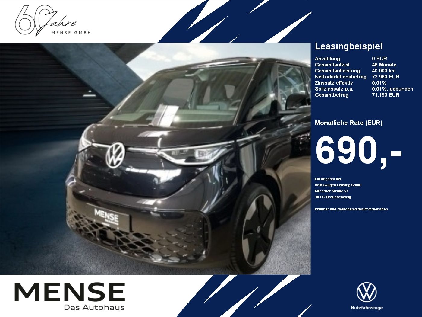 Volkswagen ID. Buzz Pro Motor: 86 kWh Getriebe: 1-Gang-Auto