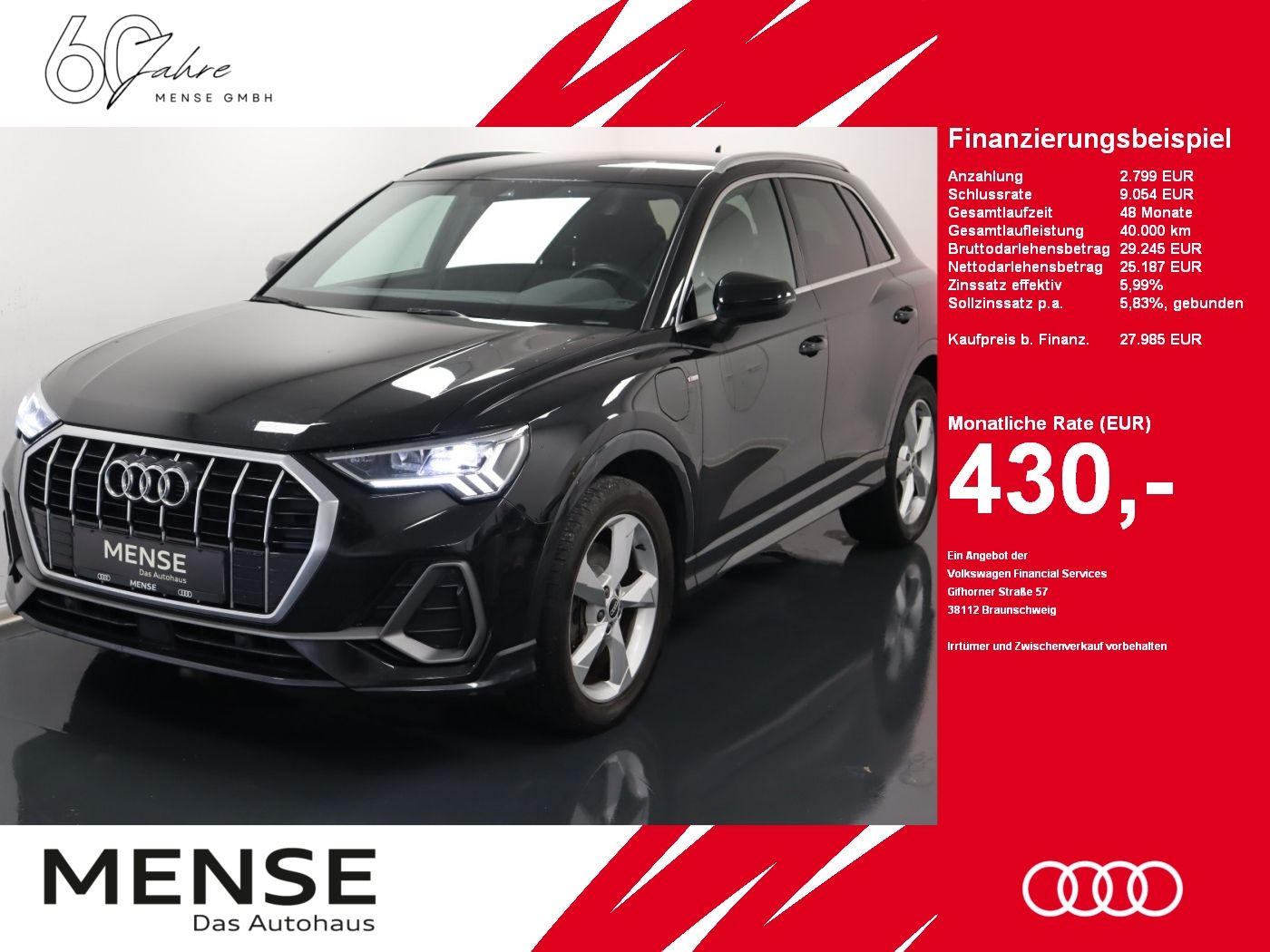Audi Q3 45 TFSI e S tronic S line |FLA|LED