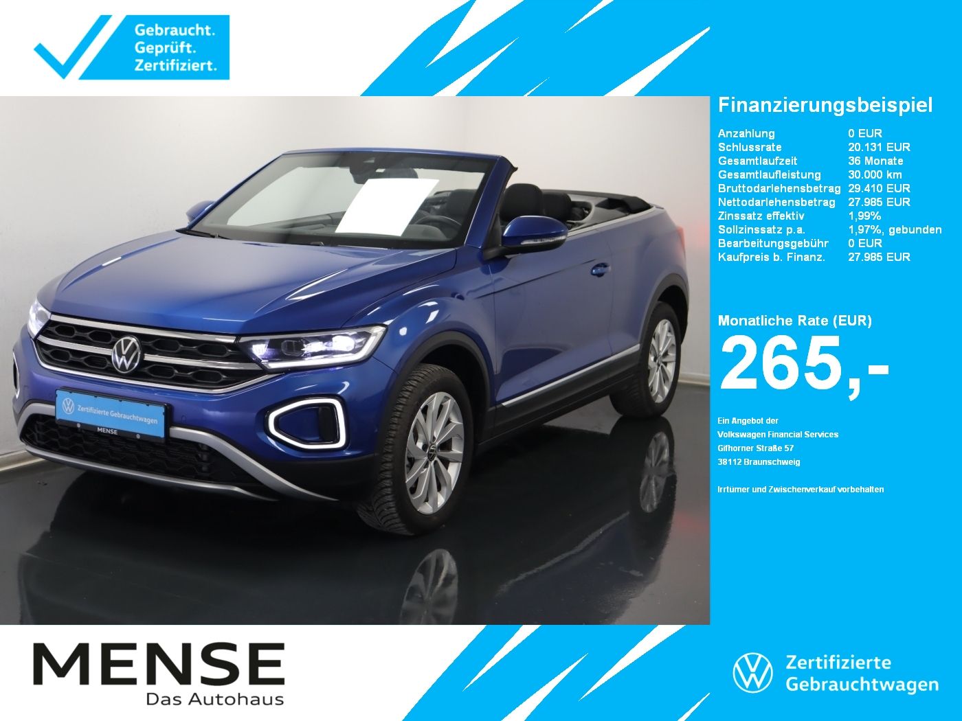 Volkswagen T-Roc Cabriolet 1.0 TSI Style |FLA|ACC|VirtualCP