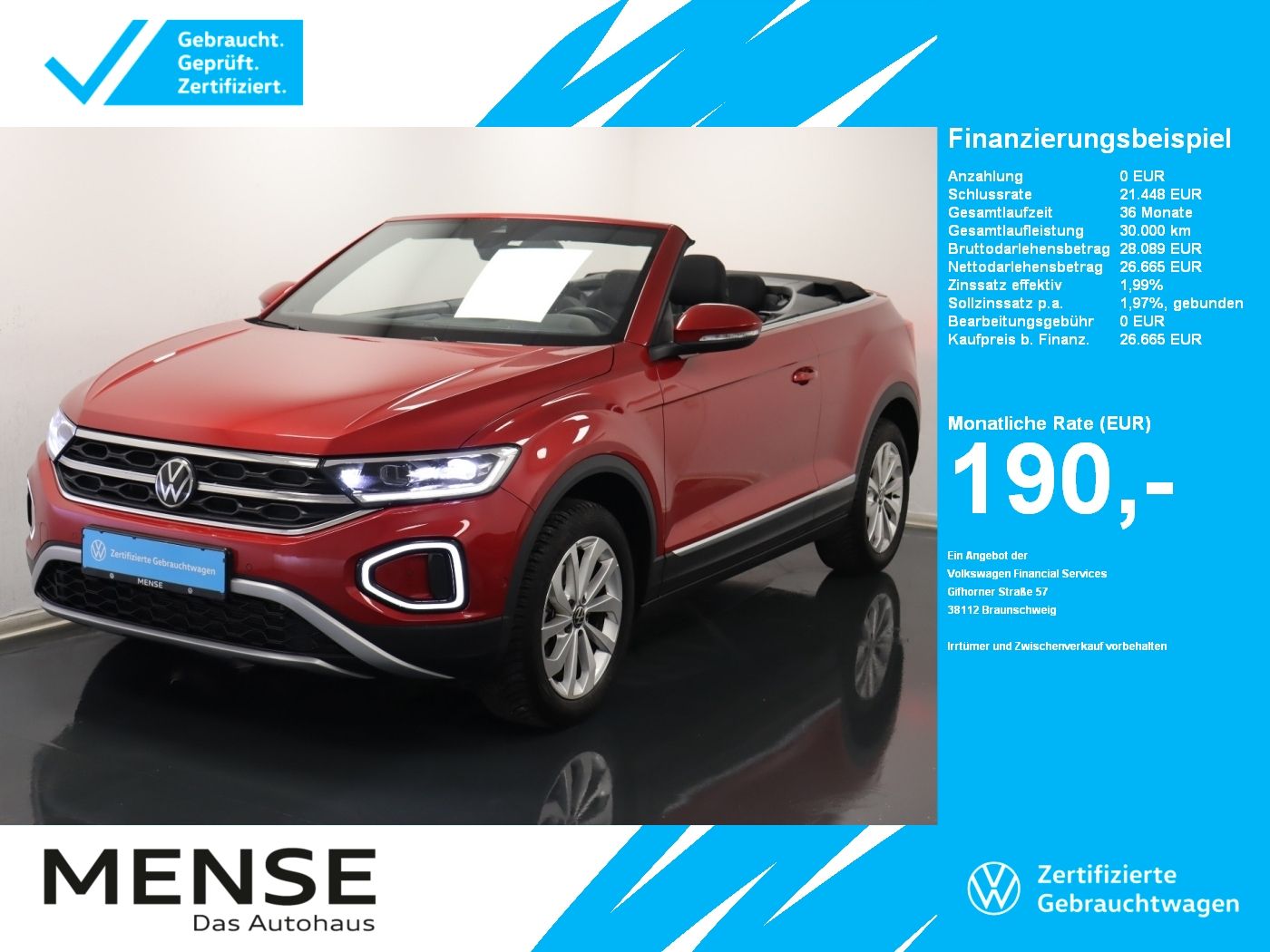 Volkswagen T-Roc Cabriolet 1.0 TSI Style |ACC|FLA|VirtualCP