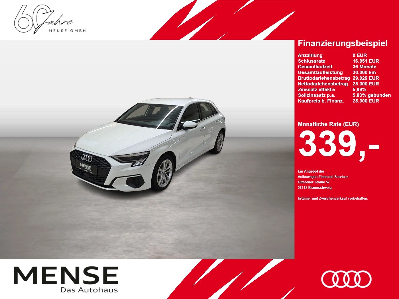 Fahrzeugabbildung Audi A3 Sportback 35 TDI S tronic LED Navi - mit KI generiert/bearbeitet