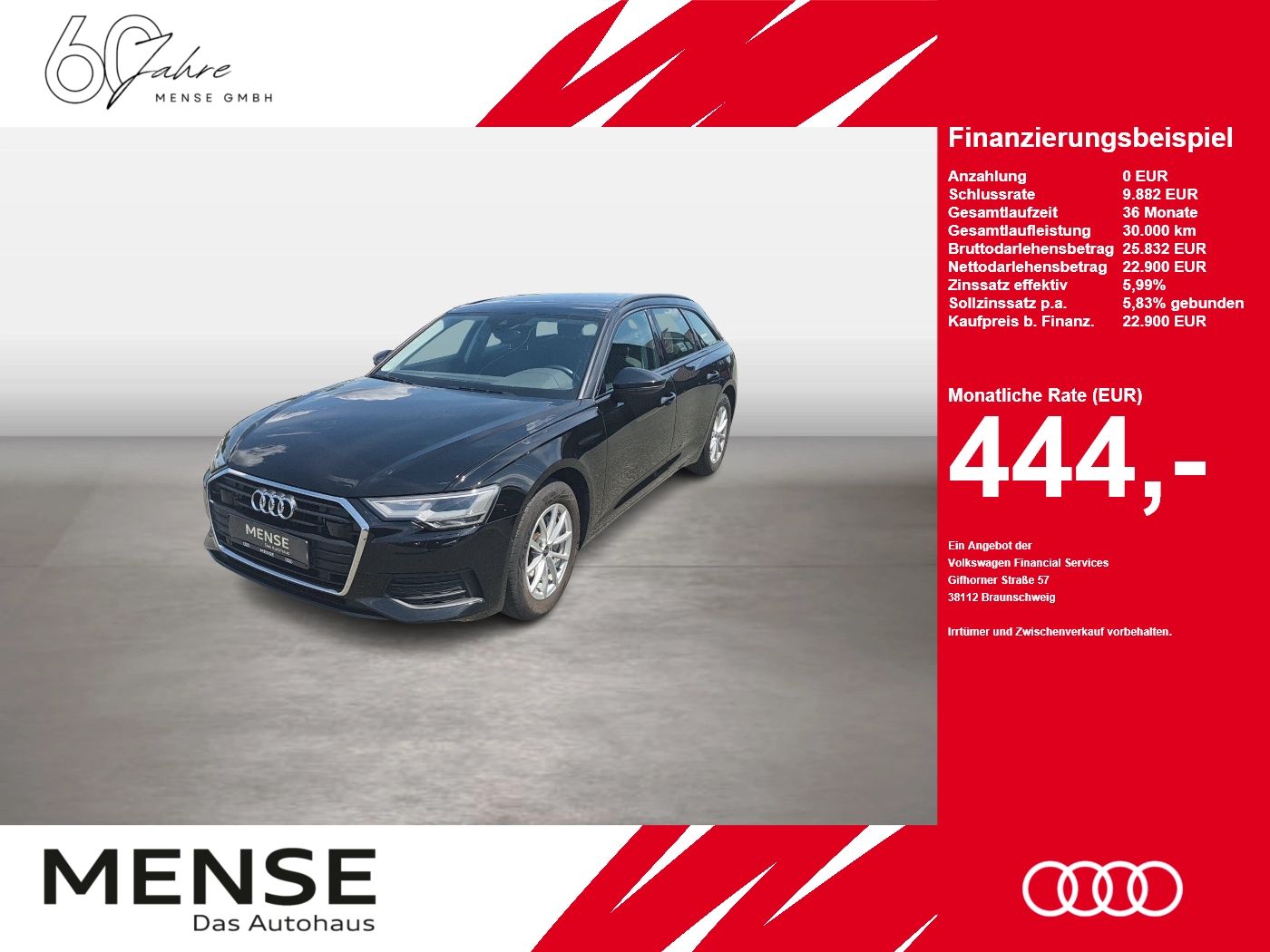 Fahrzeugabbildung Audi A6 Avant 35 TDI 120(163) S tronic AHK Pano ACC - mit KI generiert/bearbeitet