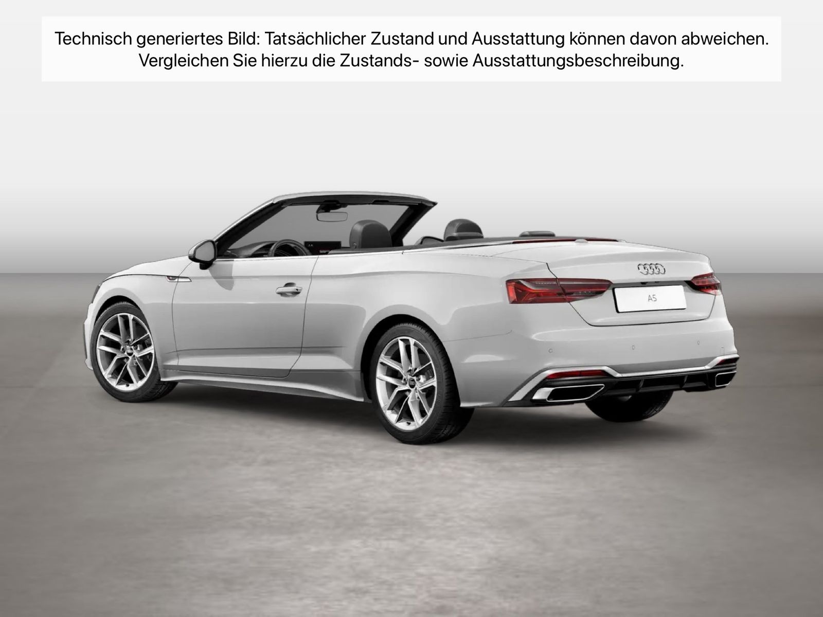 Fahrzeug autohaus mense Fahrzeugabbildung Audi A5 Cabriolet 35 TFSI S tronic S line - mit KI generiert/bearbeitet