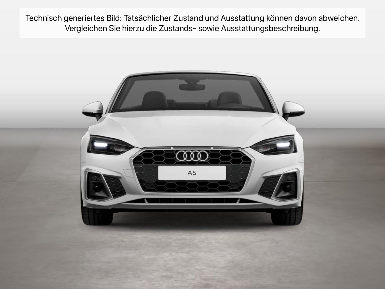 Fahrzeug autohaus mense Fahrzeugabbildung Audi A5 Cabriolet 35 TFSI S tronic S line - mit KI generiert/bearbeitet
