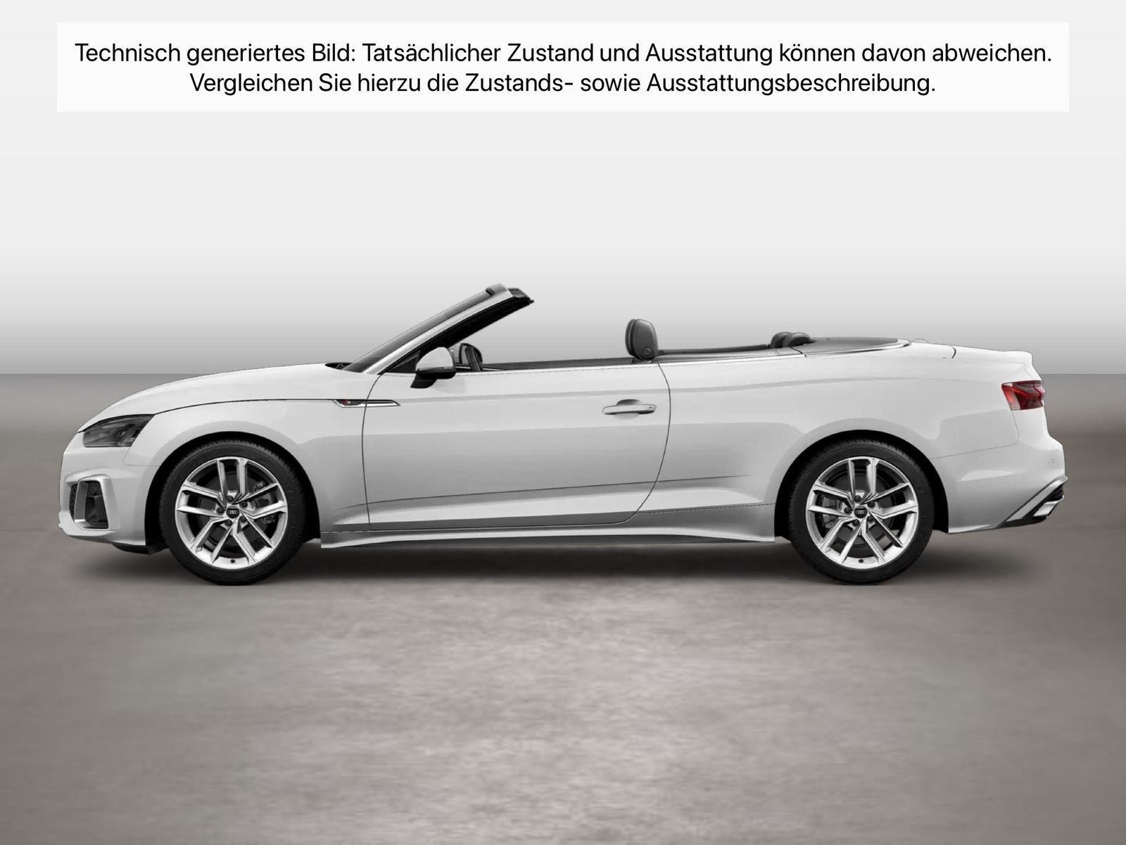Fahrzeug autohaus mense Fahrzeugabbildung Audi A5 Cabriolet 35 TFSI S tronic S line - mit KI generiert/bearbeitet