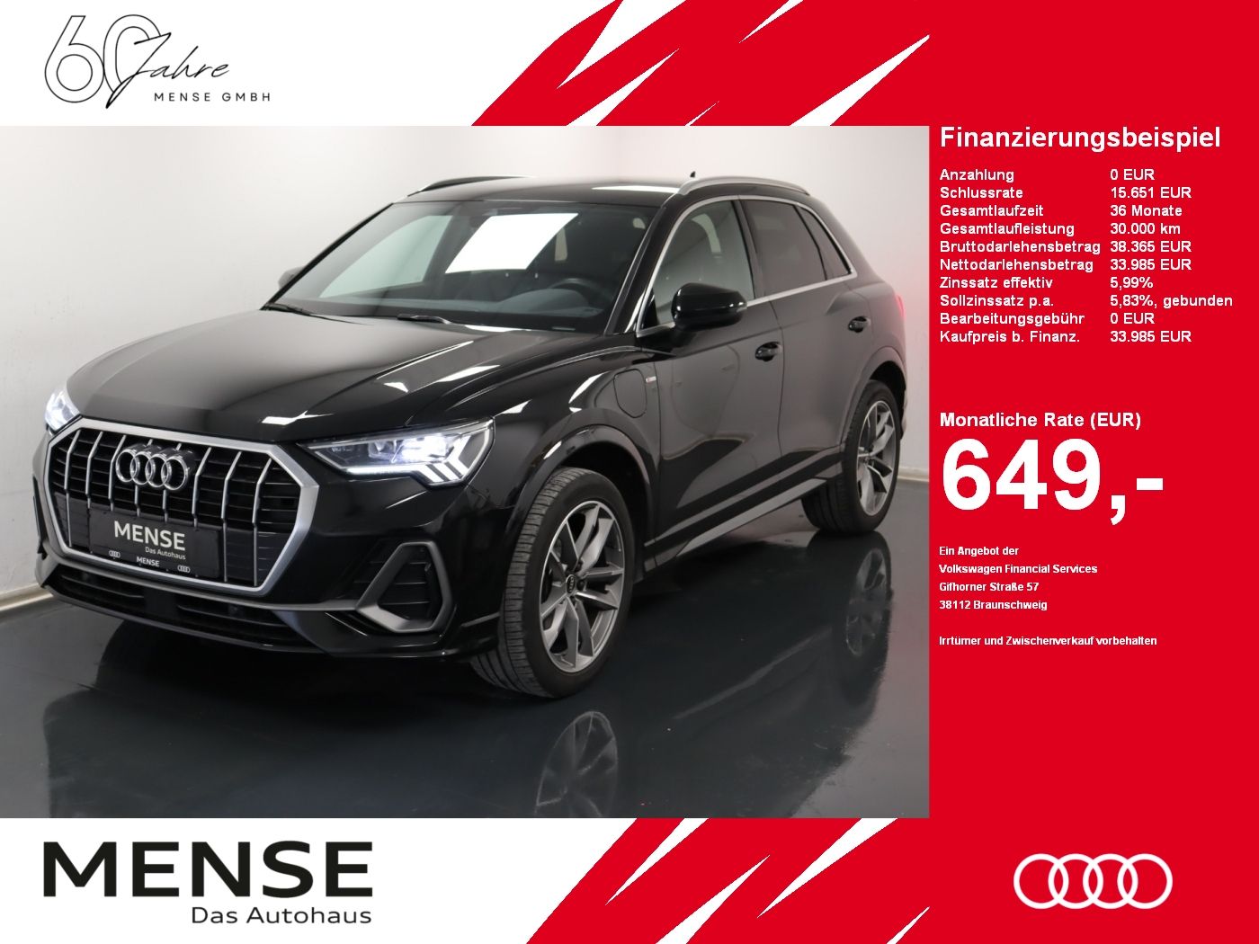 Audi Q3 45 TFSI e S tronic S line |ACC|FLA|CarPlay|LM