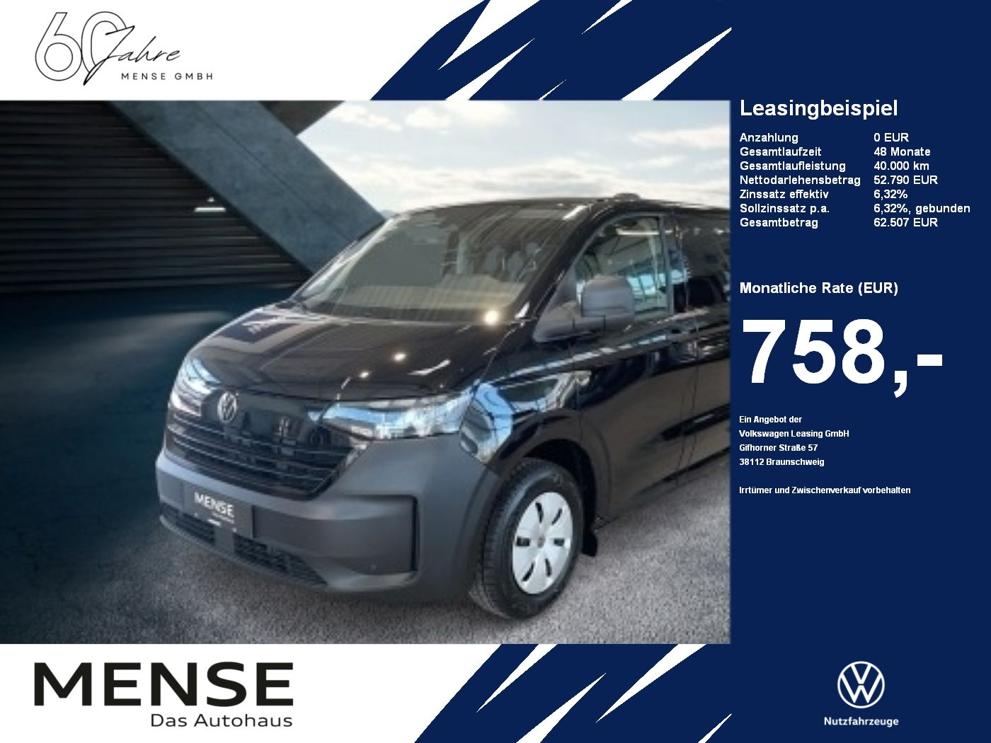 Volkswagen NFZ Transporter Kasten Motor: 2.0 l TDI 110 kW G