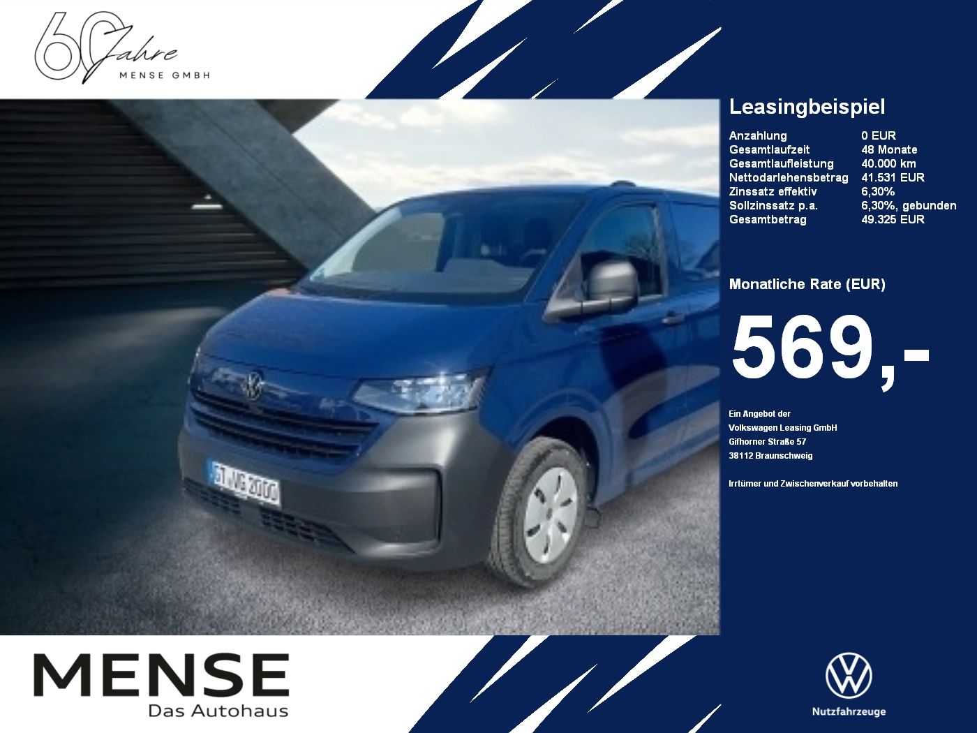 Volkswagen NFZ Transporter Kasten 2.0 l TDI 81 kW 6-Gang-Sc