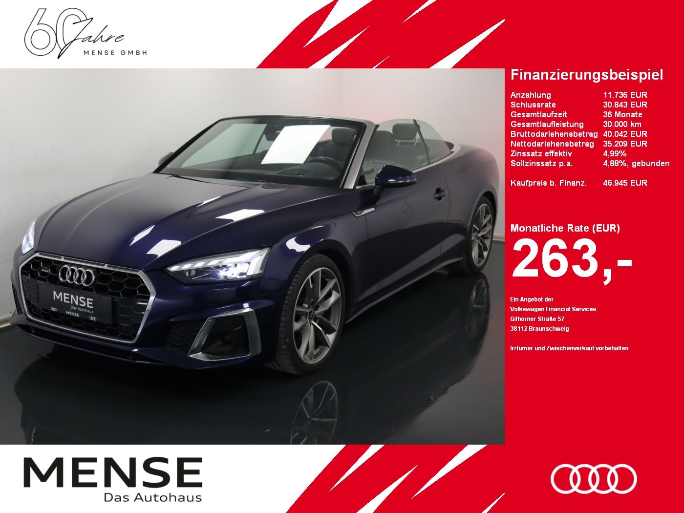 Audi A5 Cabriolet 40 TDI quattro S tronic S line |ACC