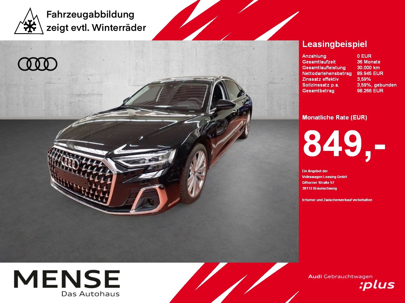 Audi A8 lang 60 TFSI e quattro |Matrix|Luft|Pano|B&O