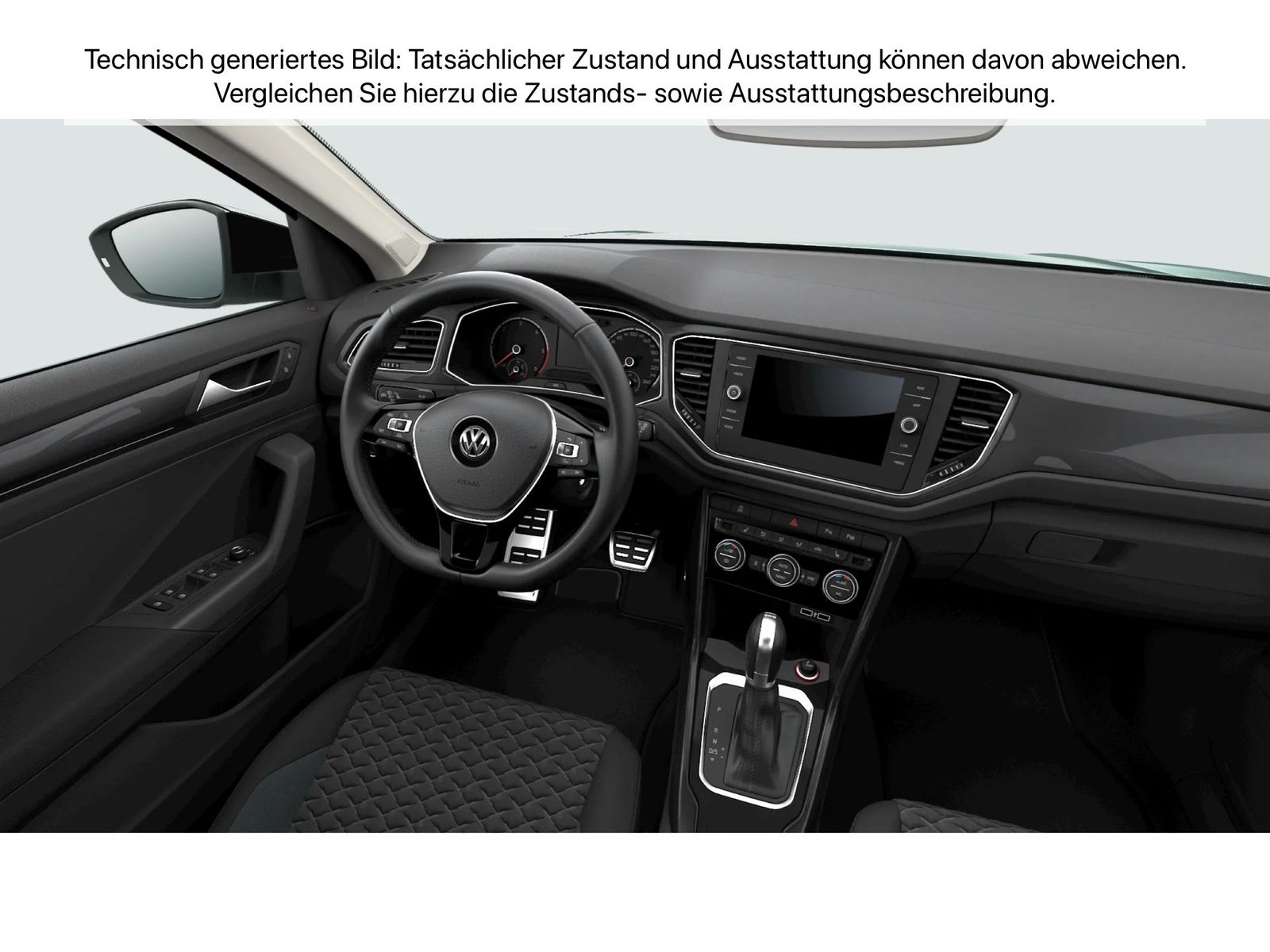 Fahrzeugabbildung Volkswagen T-Roc 2.0 TDI IQ.Drive CarPlay Standhzg ACC LED - mit KI generiert/bearbeitet