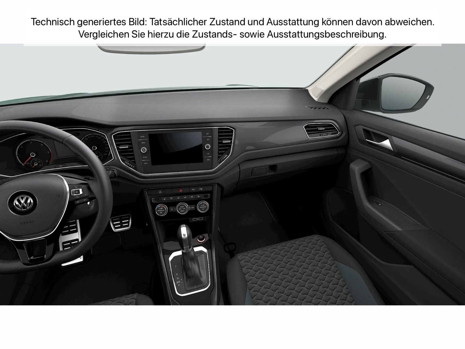 Fahrzeugabbildung Volkswagen T-Roc 2.0 TDI IQ.Drive CarPlay Standhzg ACC LED - mit KI generiert/bearbeitet