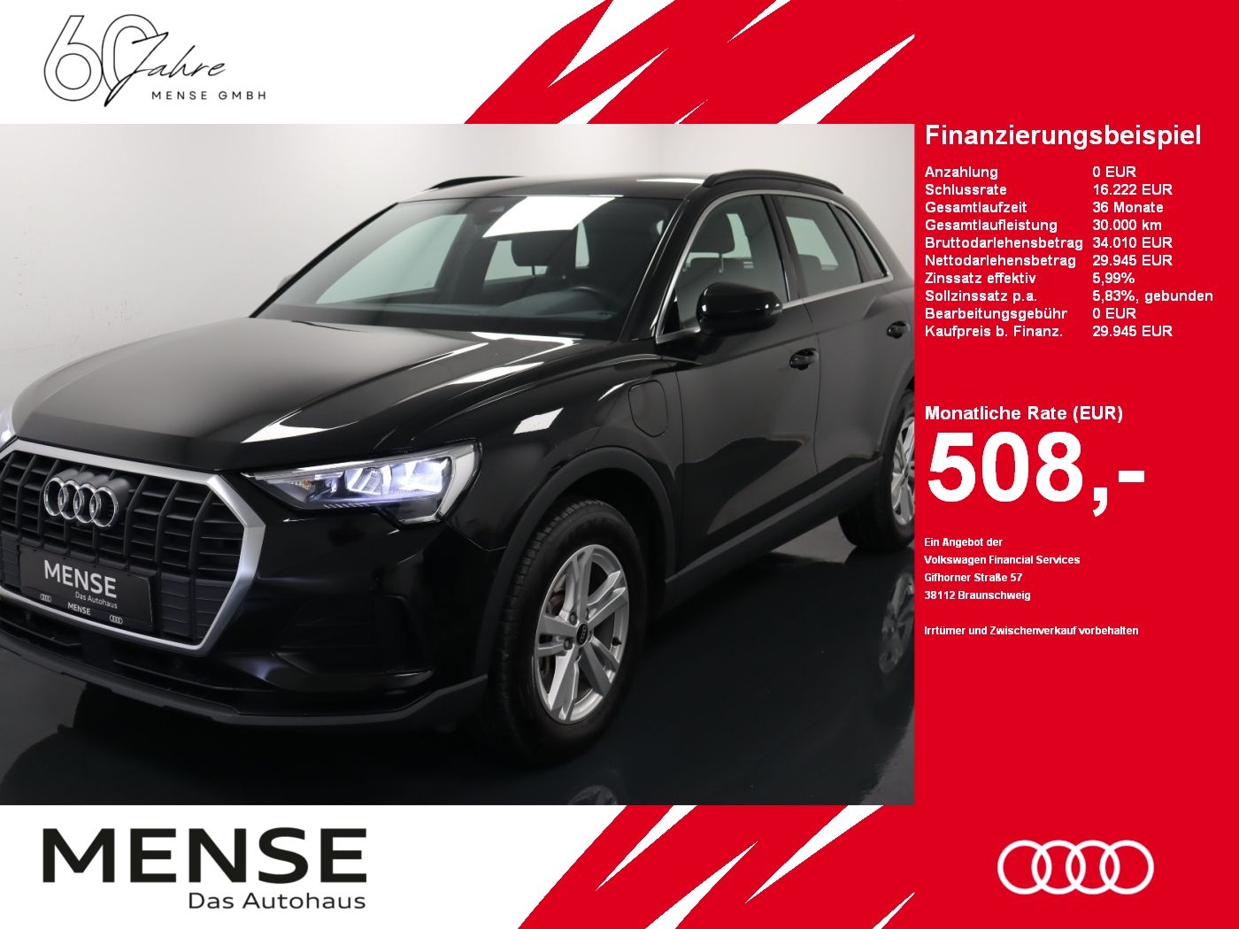 Audi Q3 45 TFSI e S tronic |CarPlay|SpurH|AkustikGlas