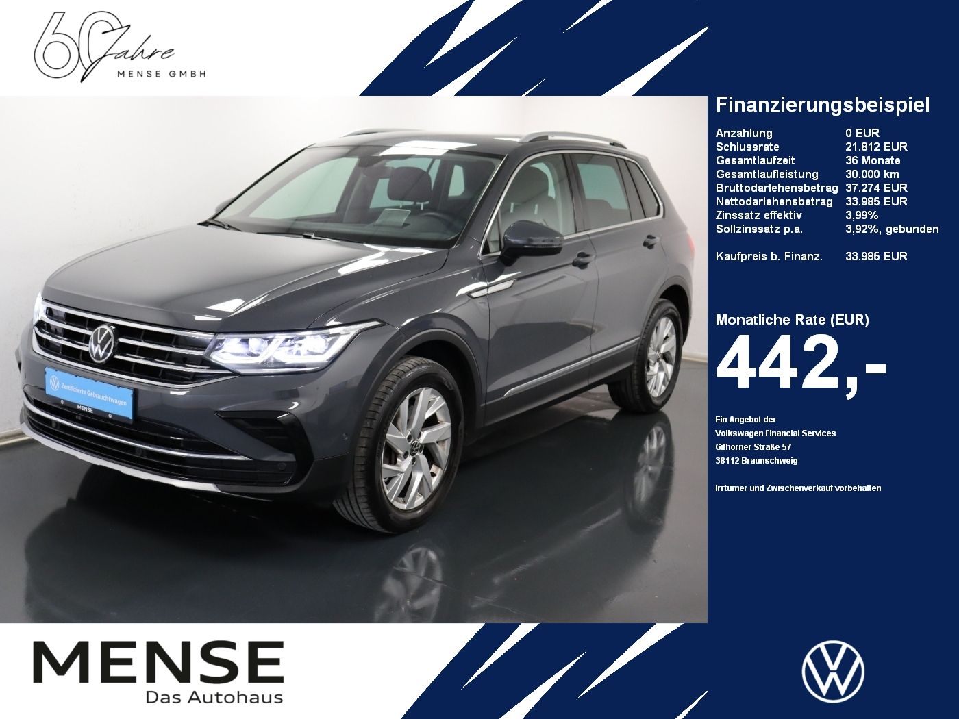 Volkswagen Tiguan 2.0 TDI 4MOTION DSG Elegance |AHK|Matrix