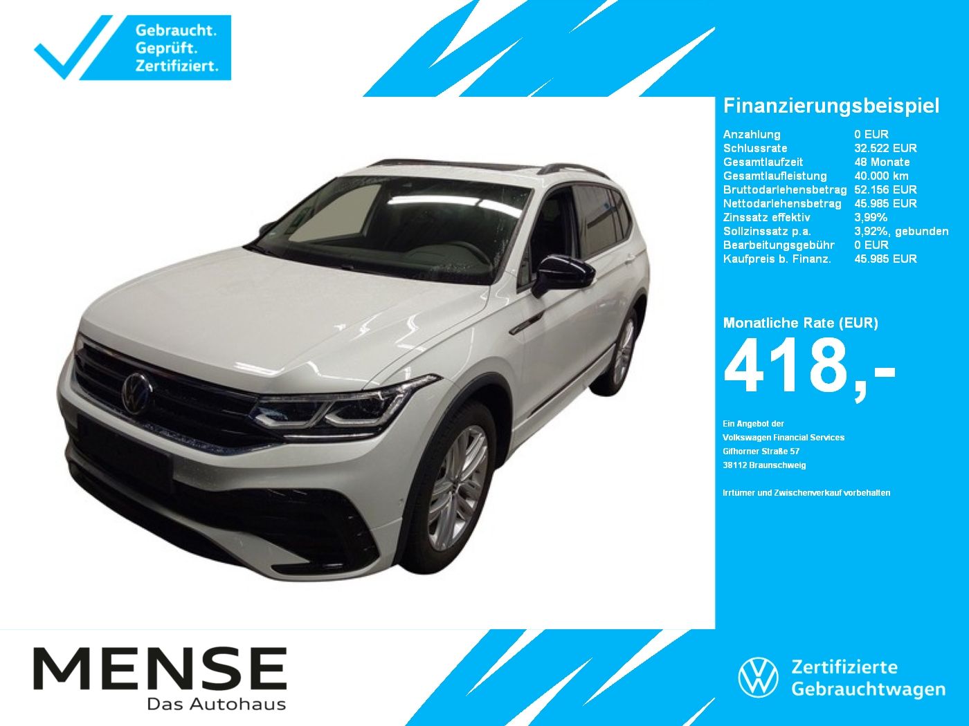 Volkswagen Tiguan Allspace 2.0 TDI 4 Motion R-line DSG |AHK