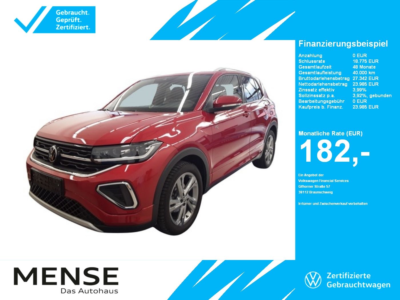 Volkswagen T-CROSS 1.0 TSI R-line |Matrix|ACC|VirtualCP|LM