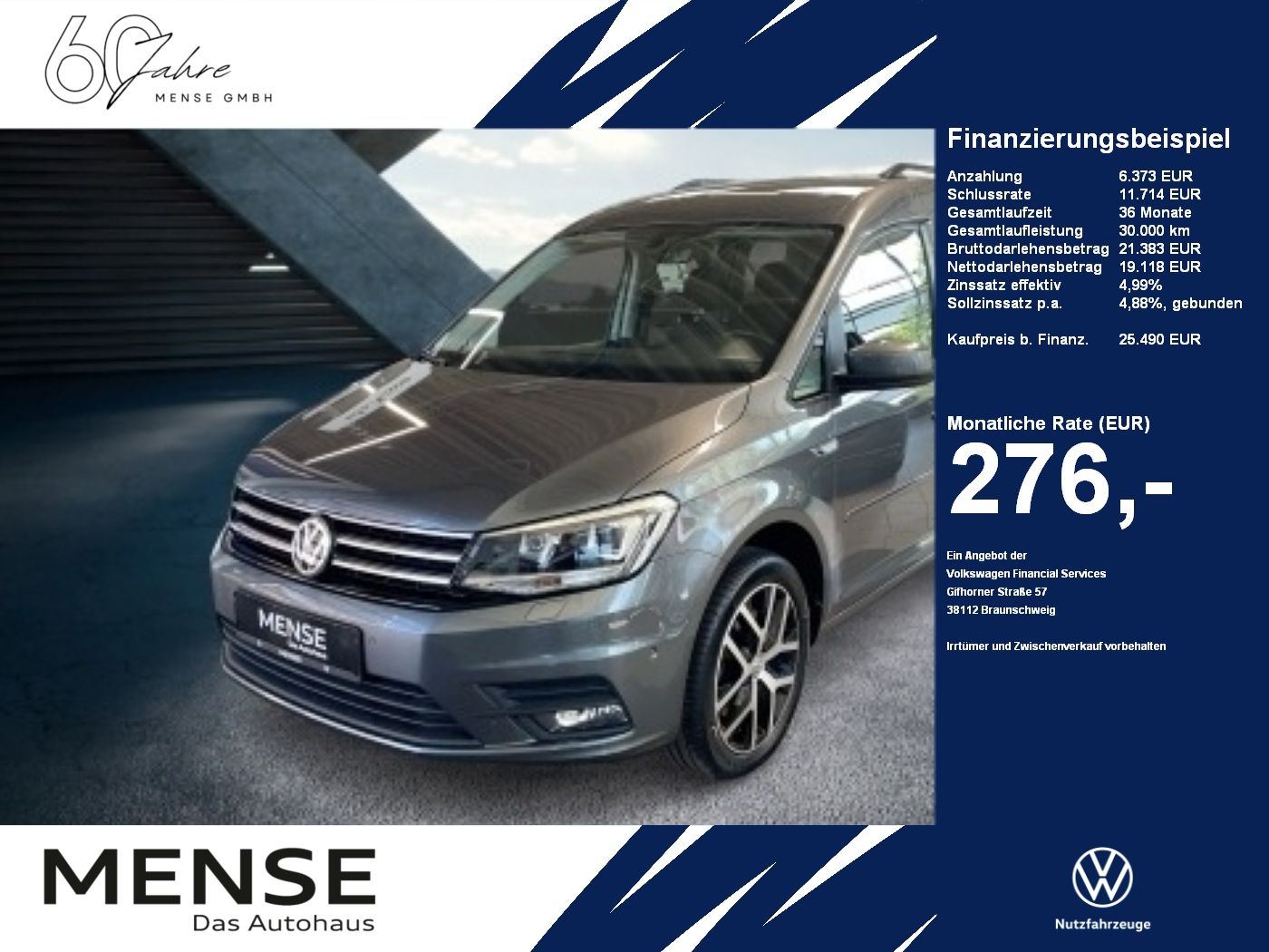 Volkswagen Caddy 2.0 TDI Comfortline |ACC|ParkAss.|CarPlay