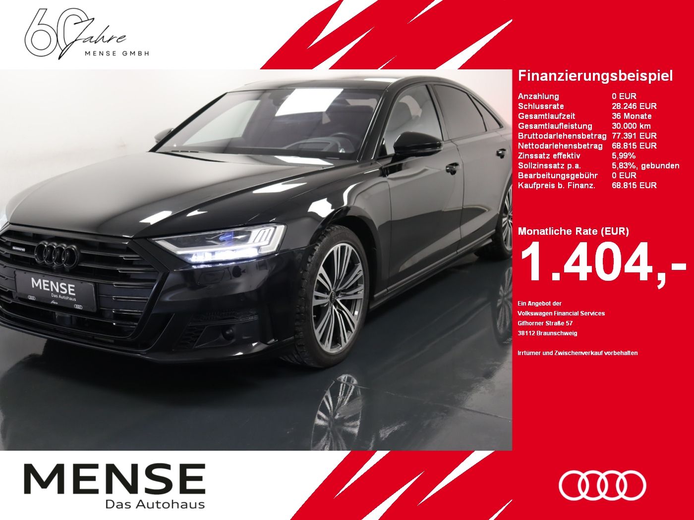 Audi A8 60 TDI quattro tiptronic |AHK|Matrix|Pano|Sof