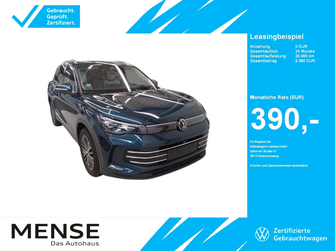 Volkswagen Tiguan 2.0TDI DSG Elegance |AHK|Matrix|4xSHZG|LM