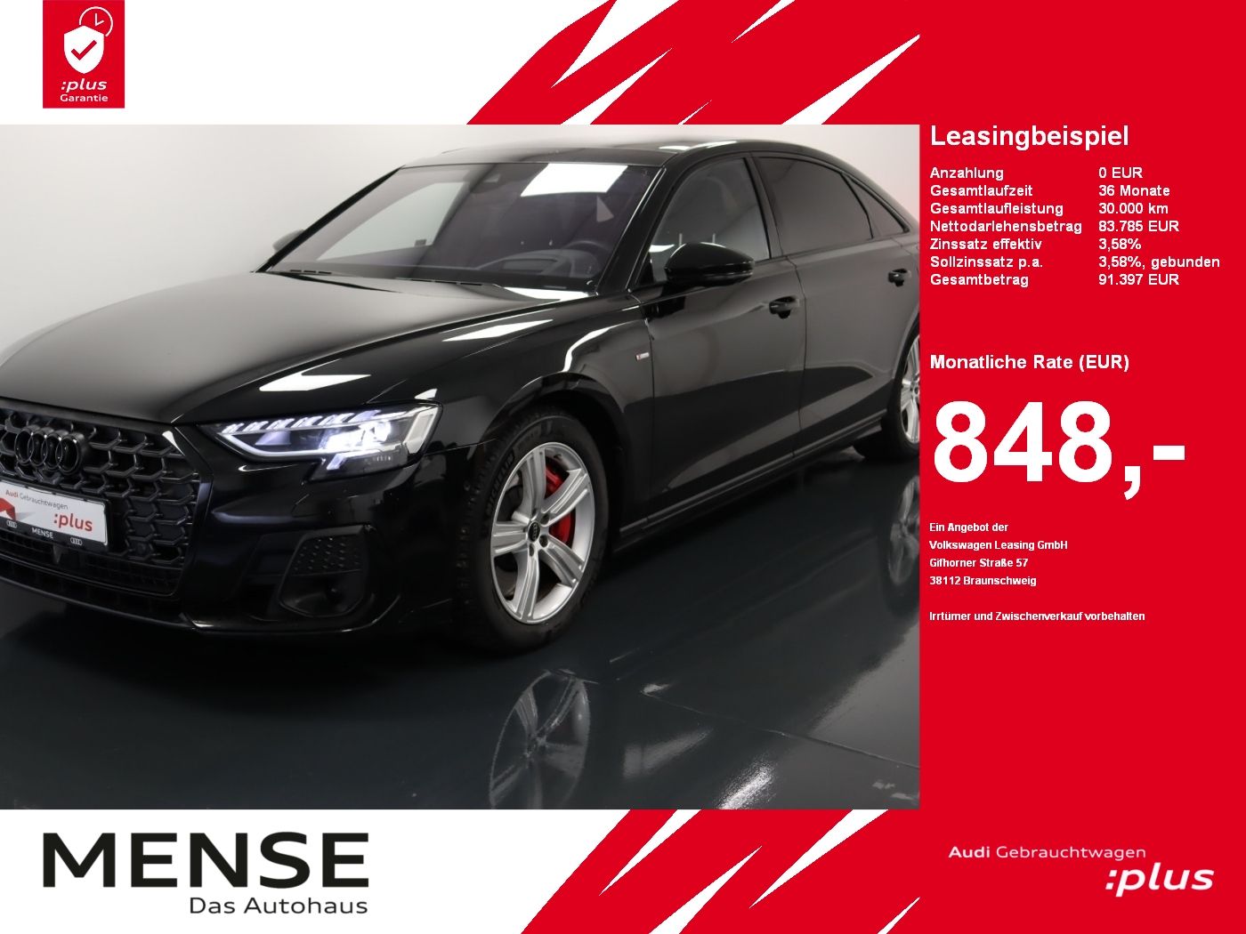 Audi A8 lang 60 TFSI e quattro S line |Matrix|Luft|LM