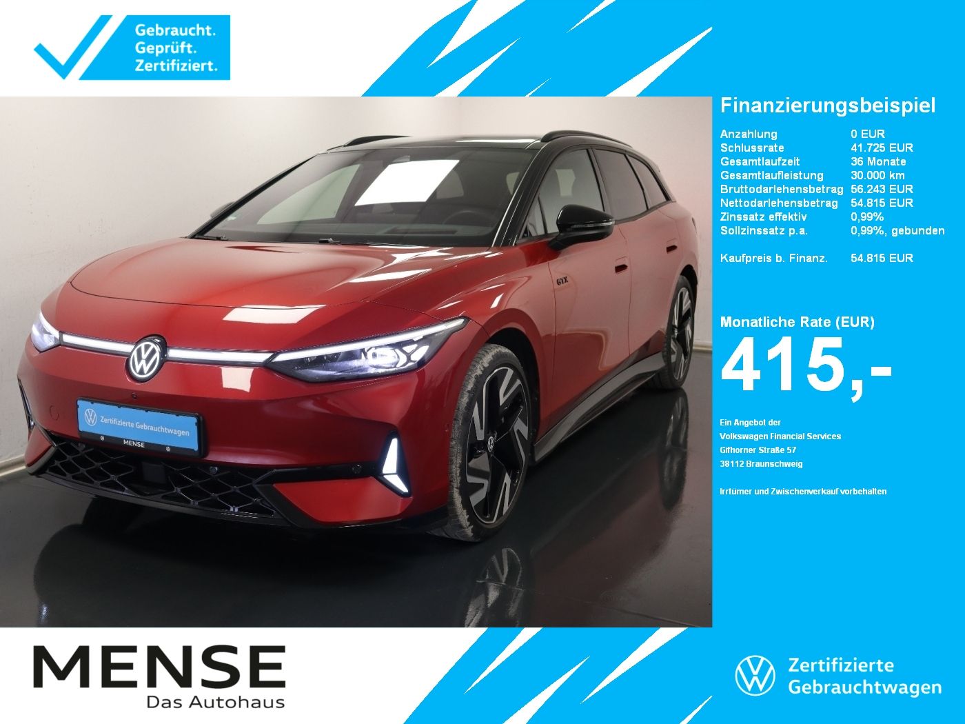 Volkswagen ID.7 Tourer GTX 4Motion |AHK|Pano|4xSHZG|Navi