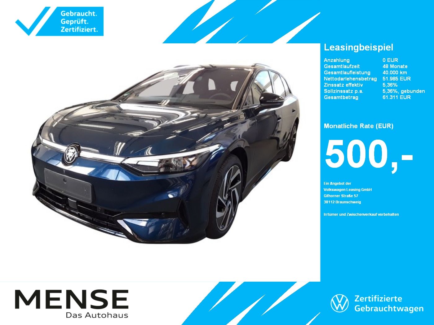 Volkswagen ID.7 Tourer Pro |AHK|Navi|ACC|CarPlay|HUD|elSitz
