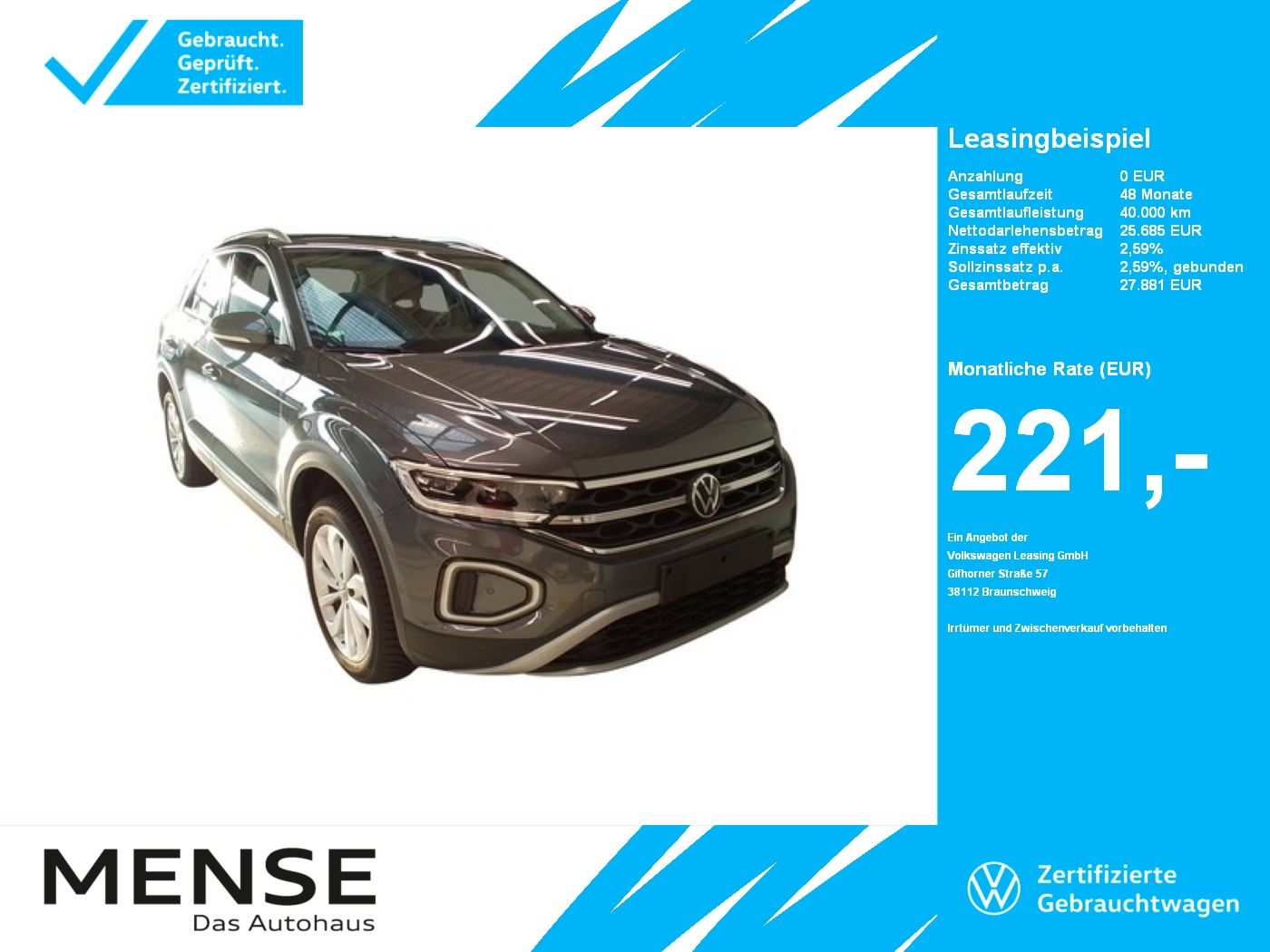 Volkswagen T-Roc 1.0TSI Style |FLA|Massage|ACC|VirtualCP|LM