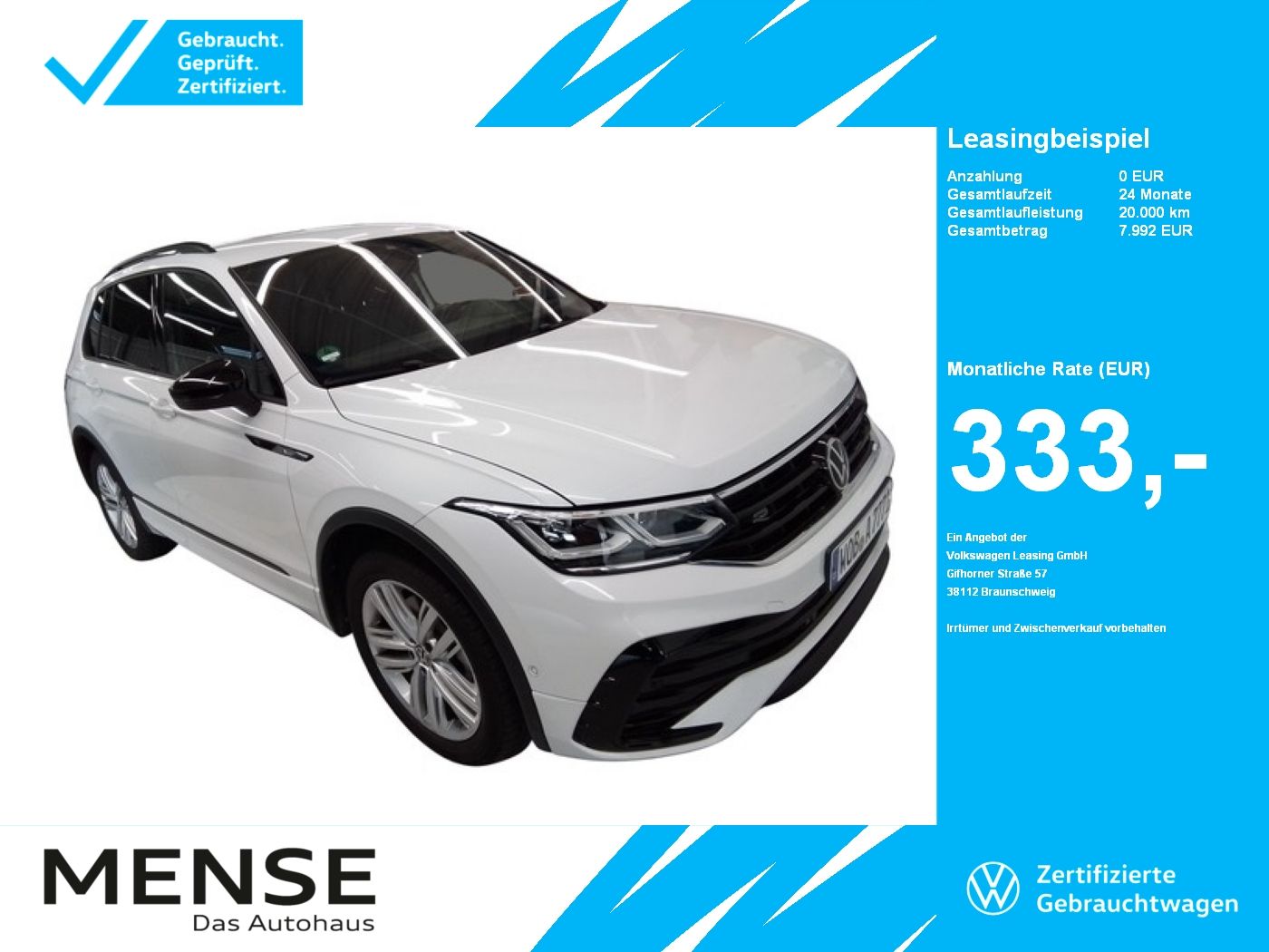 Volkswagen Tiguan 2.0TDI DSG 4-motion R-Line |AHK|Matrix|LM