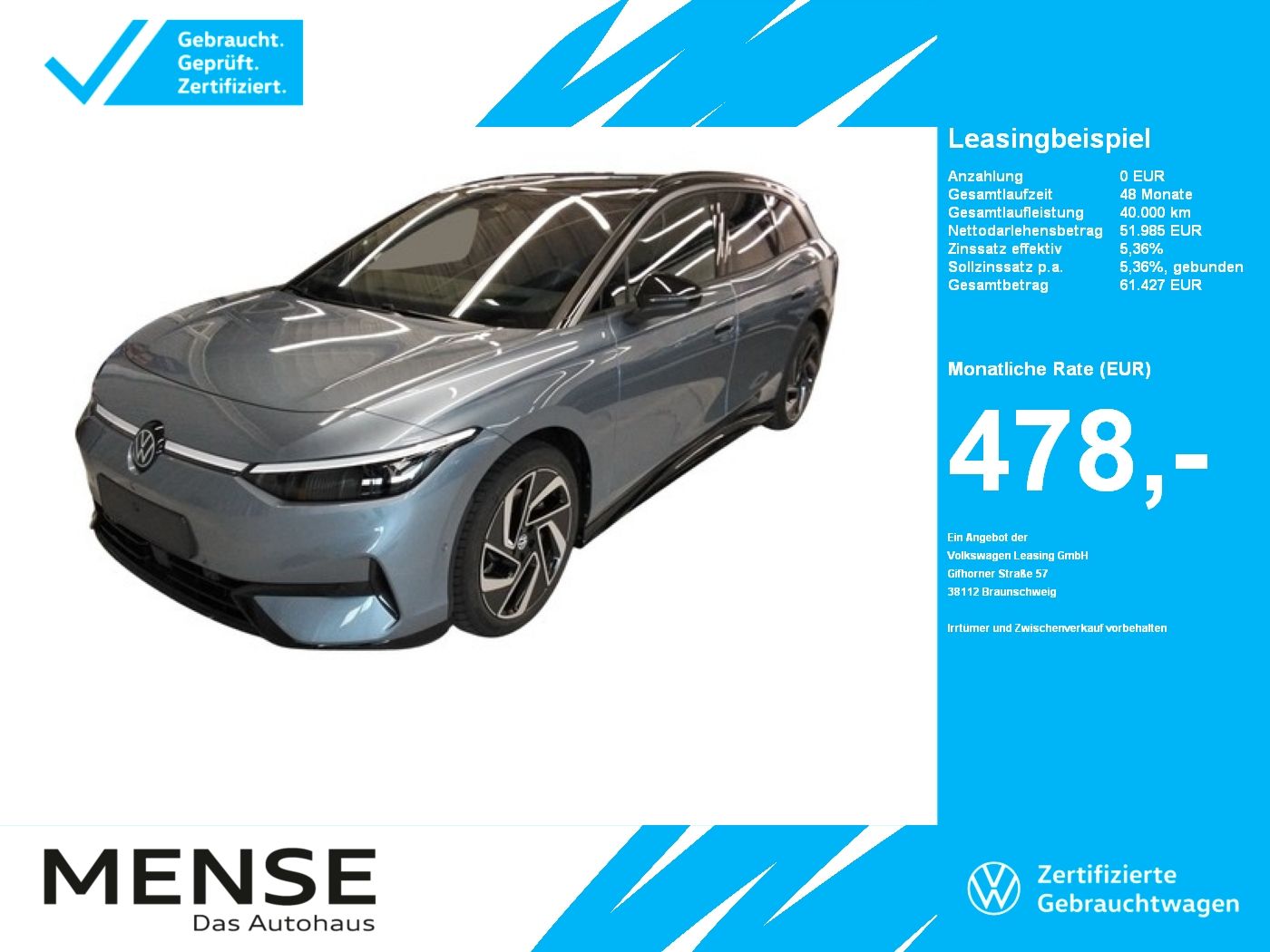 Volkswagen ID.7 Tourer Pro |AHK|Pano|4xSHZG|Massage|Navi|LM
