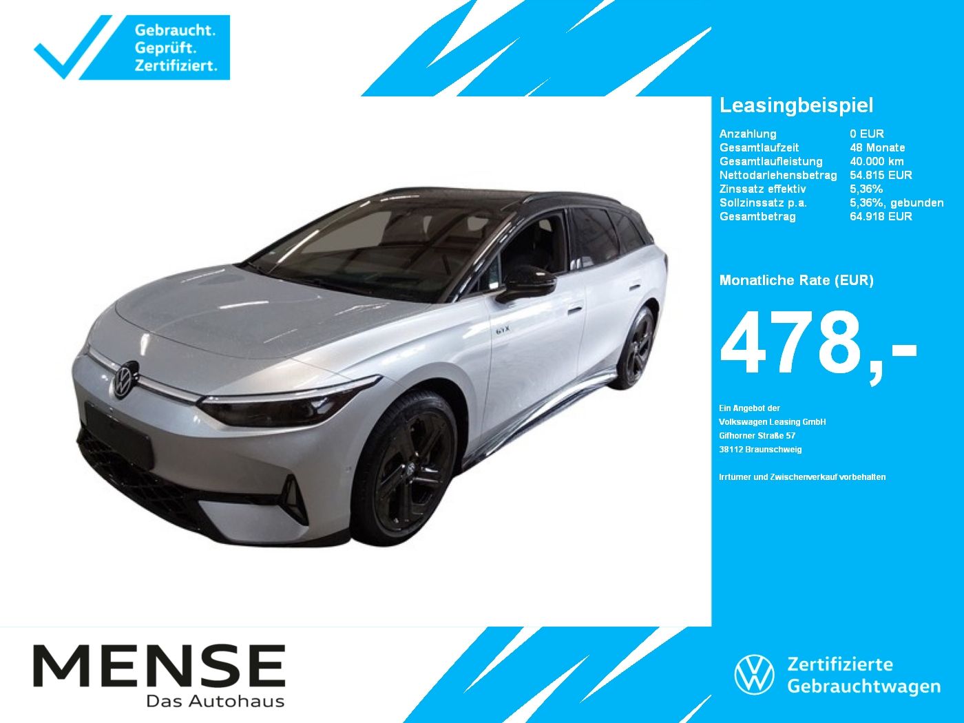 Volkswagen ID.7 Tourer GTX 4-motion |AHK|Pano|4xSHZG|Navi