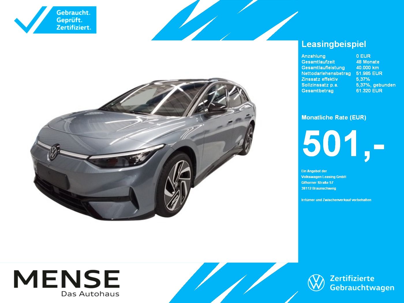 Volkswagen ID.7 Tourer Pro |AHK|Pano|Navi|ACC|CarPlay|HUD