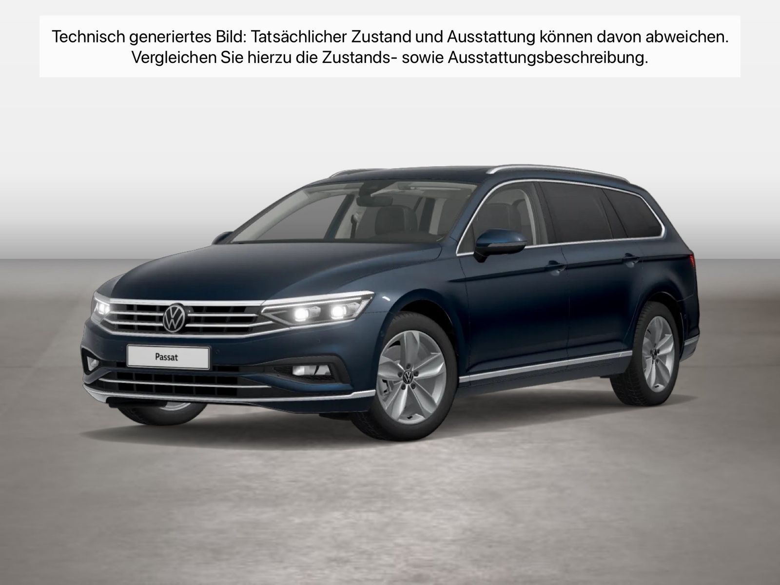 Fahrzeugabbildung Volkswagen Passat Variant 2.0TDI DSG Elegance R-Line IQ.Lig - mit KI generiert/bearbeitet