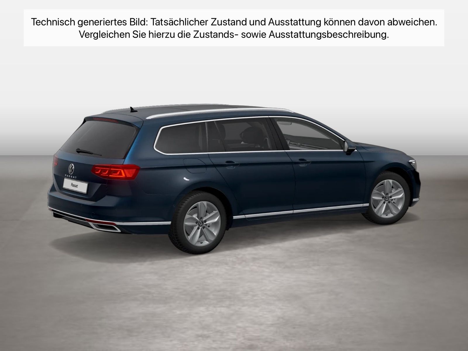 Fahrzeugabbildung Volkswagen Passat Variant 2.0TDI DSG Elegance R-Line IQ.Lig - mit KI generiert/bearbeitet
