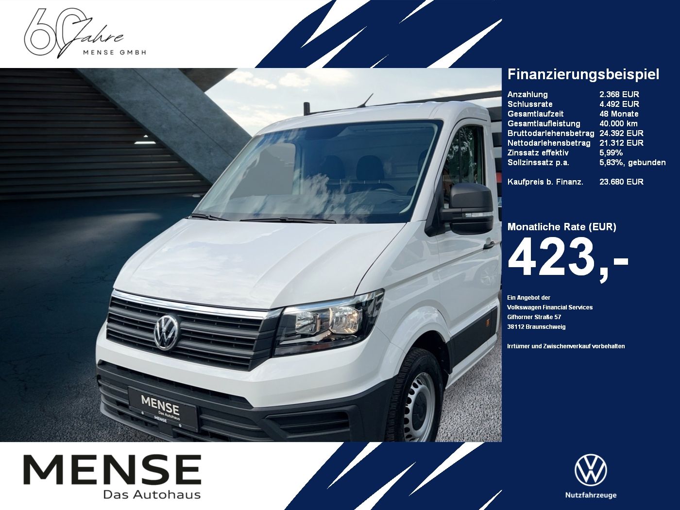 Volkswagen Crafter 35 EK Pritsche 2.0 TDI 103kW LR