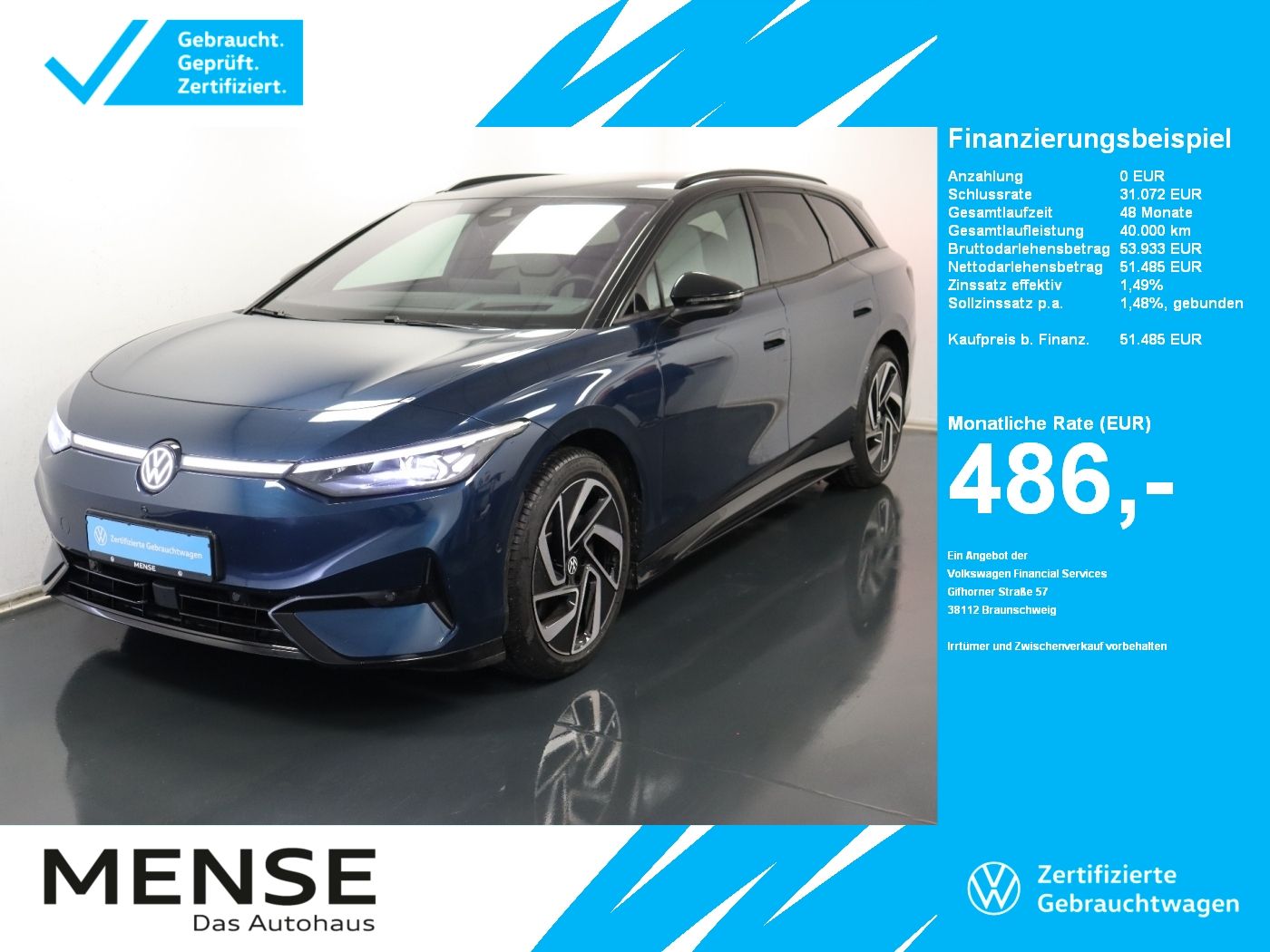 Volkswagen ID.7 Tourer Pro |AHK|4xSHZG|Massage|Navi|ACC|h/k