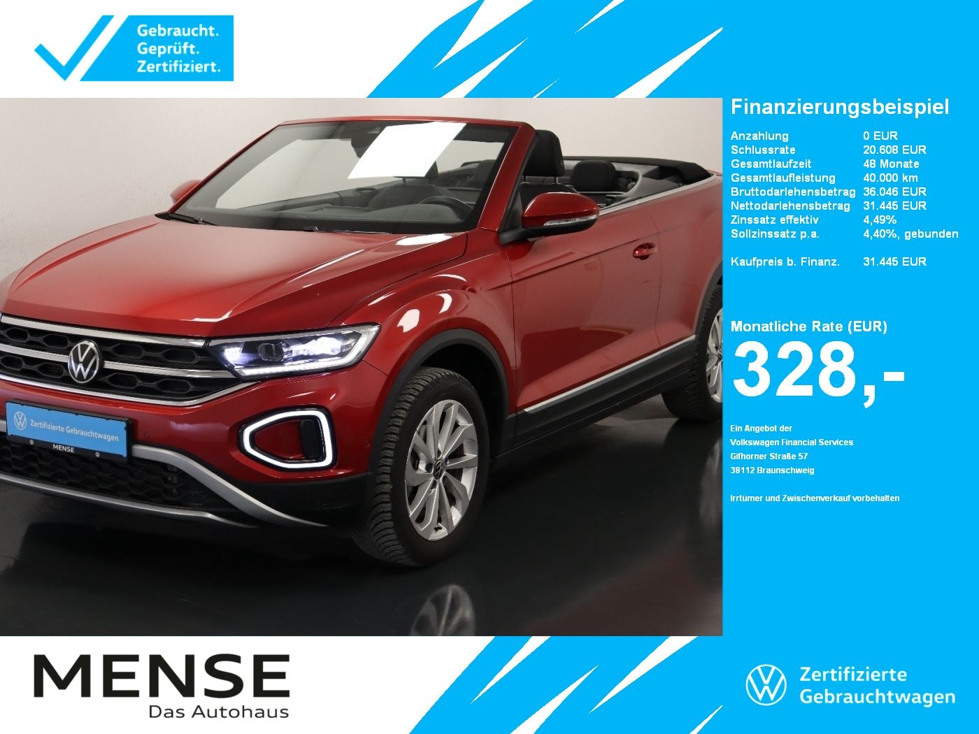 Volkswagen T-Roc Cabriolet 1.5 TSI Style CarPlay|AHK|ACC|LE
