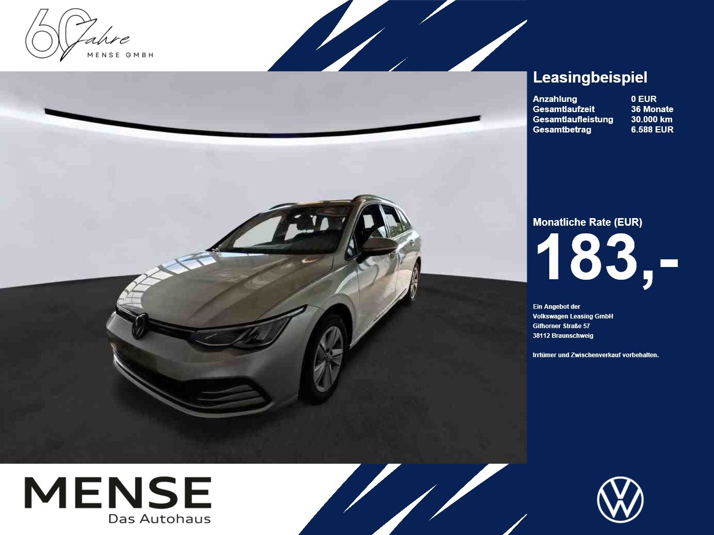 Fahrzeugabbildung Volkswagen Golf VIII Variant 2.0TDI Life CarPlay ACC LED LM - mit KI generiert/bearbeitet