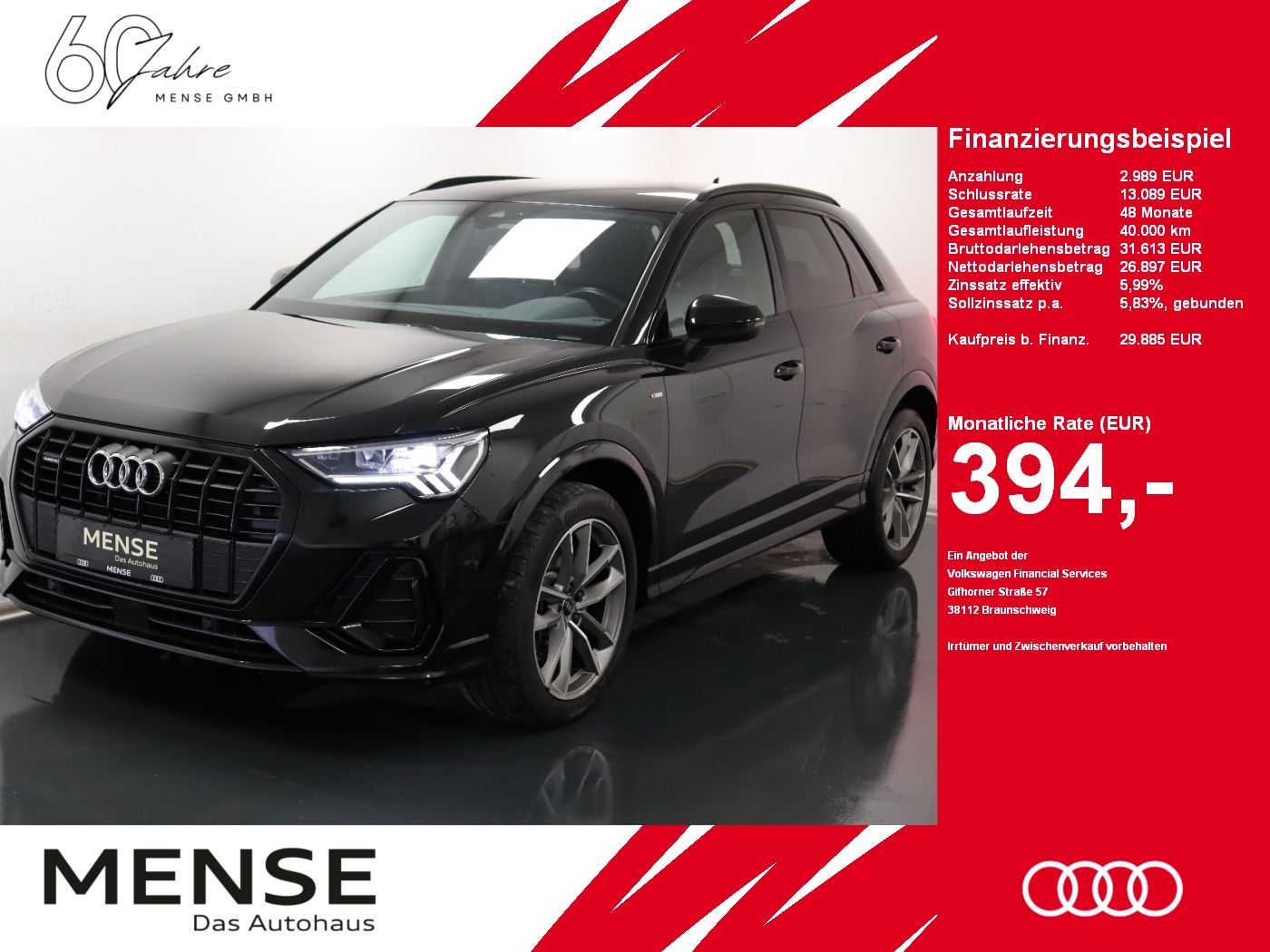 Audi Q3 40 TDI Quattro S tronic S line CarPlay|LED|Na