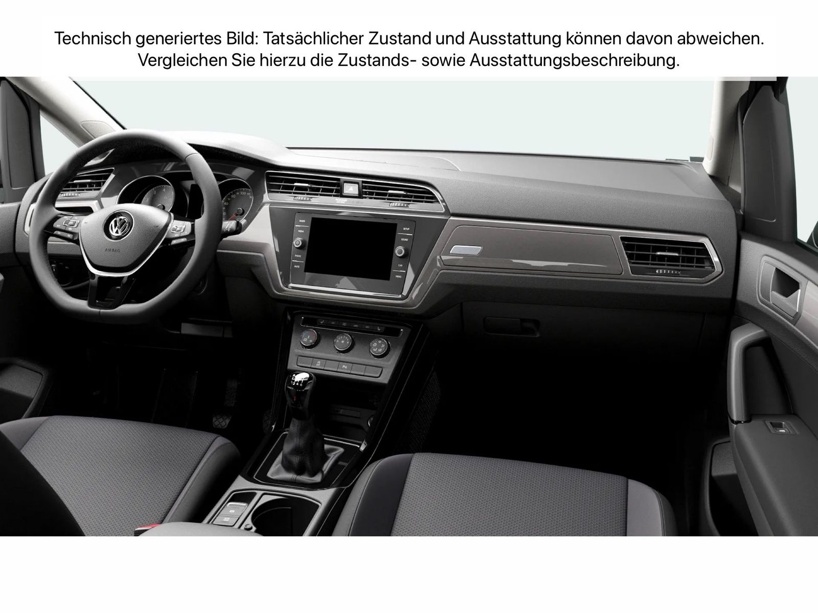 Fahrzeugabbildung Volkswagen Touran 1.5 TSI Trendline PDC SHZG WinterPaket - mit KI generiert/bearbeitet