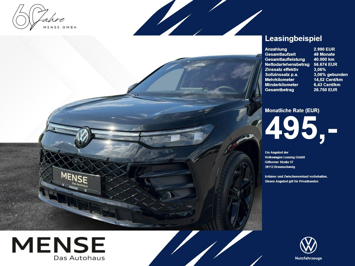 Fahrzeuge Nutzfahrzeuge/Camping autohaus mense Volkswagen Tayron R-Line 2.0 l TDI 4MOTION DSG AHK,Standhei - mit KI generiert/bearbeitet