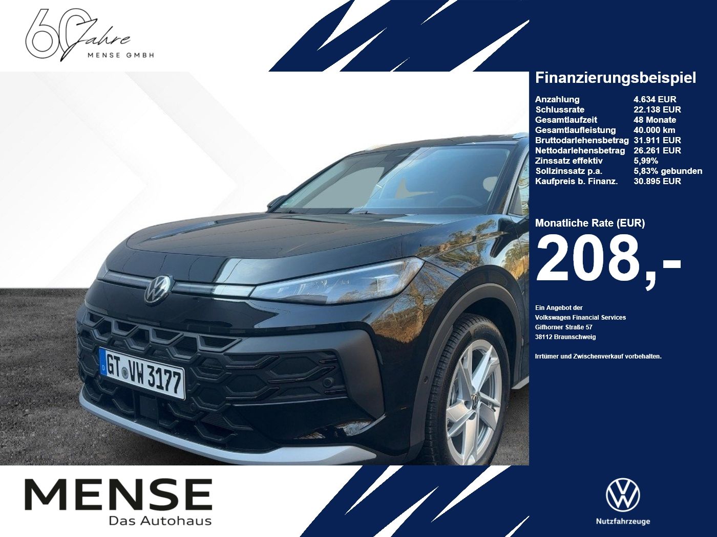 Fahrzeug autohaus mense Fahrzeugabbildung Volkswagen T-Roc Style 1.5 l eTSI OPF DSG AHK Nav IQ.Light - mit KI generiert/bearbeitet