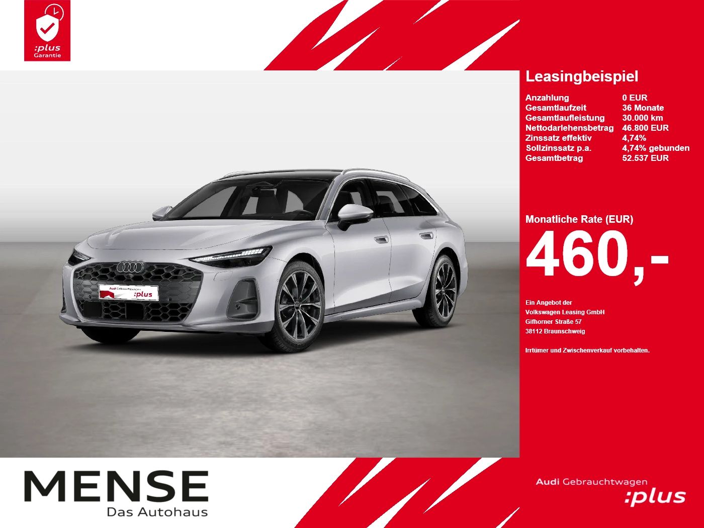 Fahrzeugabbildung Audi A6 Avant TDI quattro 150 kW S tronic AHK Pano LM - mit KI generiert/bearbeitet